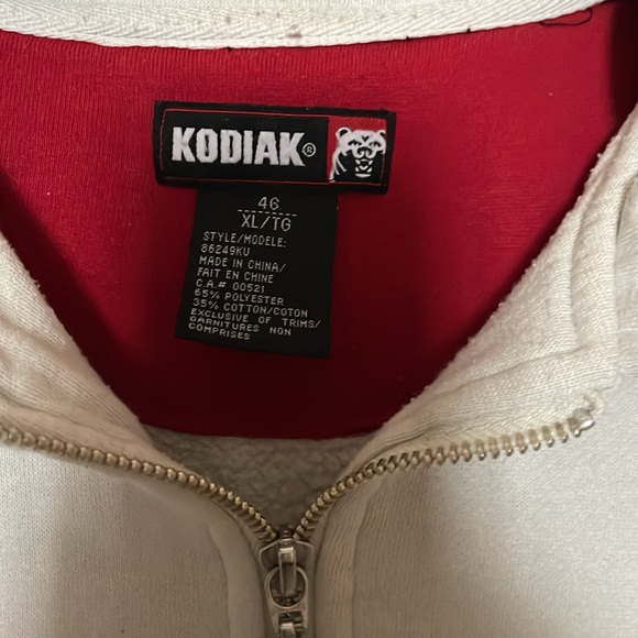 Mens XL Kodiak Canada half zip sweater - Picture 2 of 3